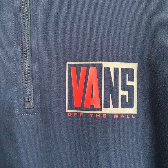 Vans Sweater (X-Large) Navy Blue Quarter Zip | Pullover Sweater - Picture 2 of 6